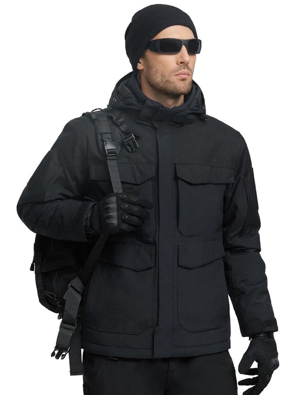 SHARP Men's Warm & Waterproof Ski Winter Jacket w/  Multi Pockets & Detachable Hood