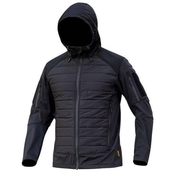 Men's Winter Warm Insulation Quilted Softshell Hoodie Jacket